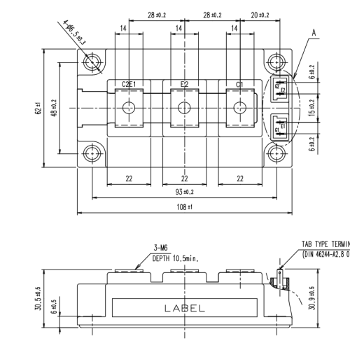 ابعاد آی جی بی تی 2MBI300VH-120-50