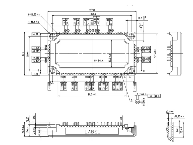 ابعاد آی جی بی تی 7MBR50VB-120