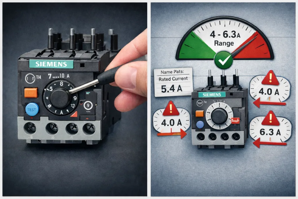 نکات مهم تنظیم رنج کلید حرارتی زیمنس